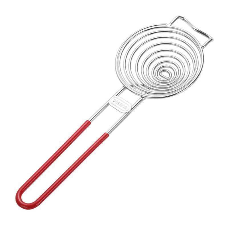 Premium Stainless Steel Egg Separator with Spiral Yolk Filter and Non-Slip Handle