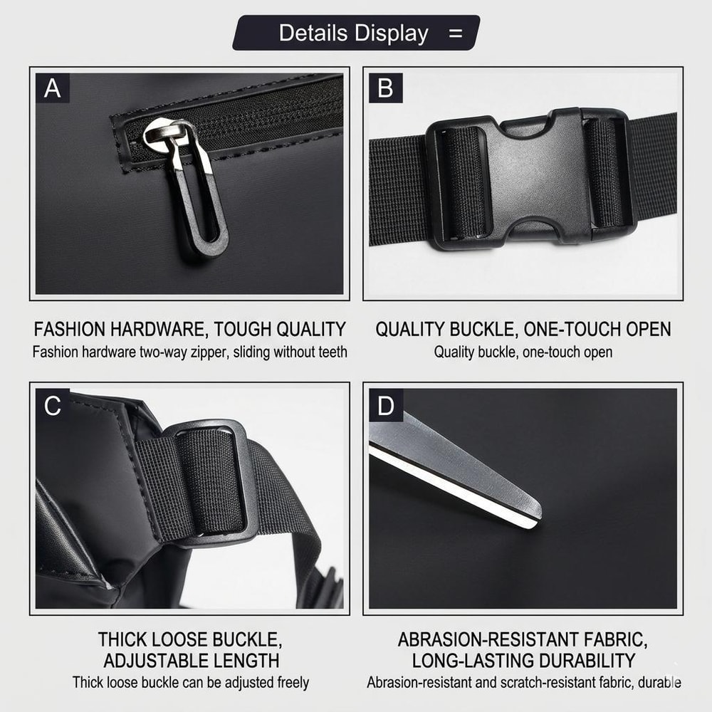 Waterproof Techwear Sling Bag Crossbody Chest Pack for Men