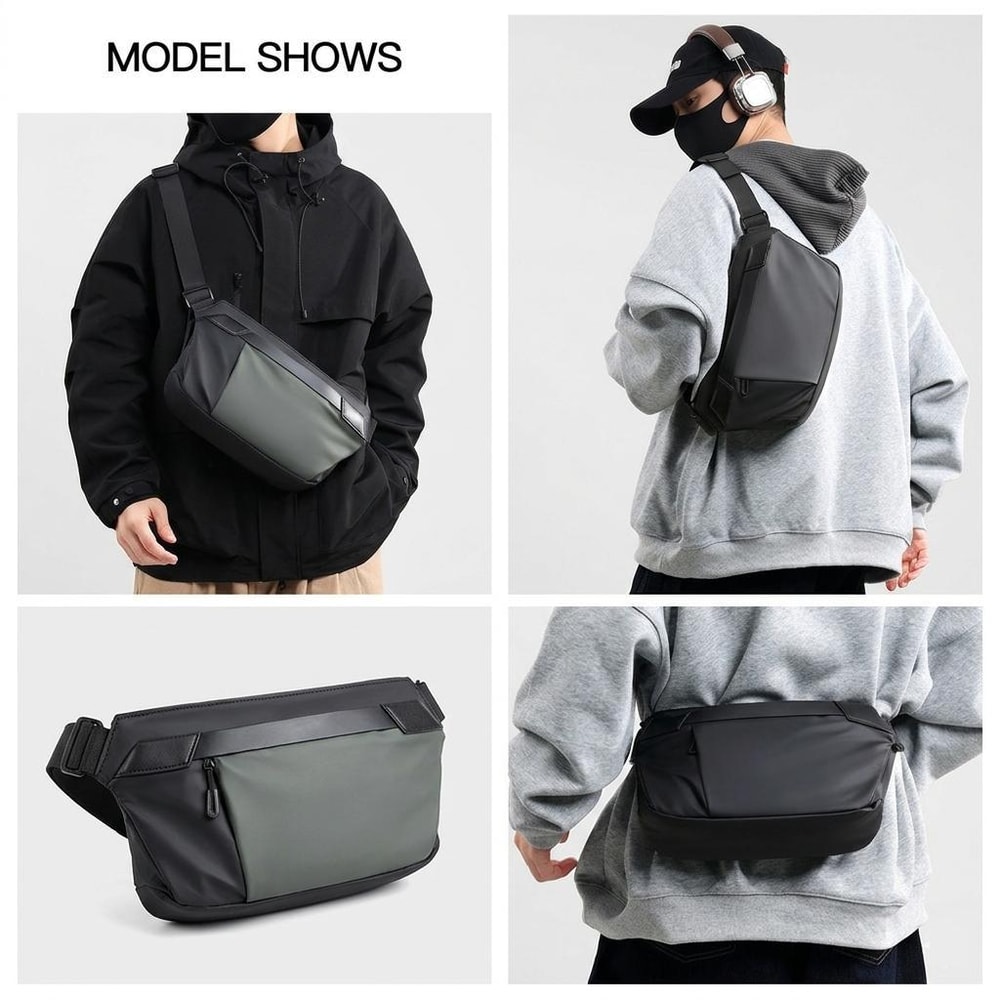 Waterproof Techwear Sling Bag Crossbody Chest Pack for Men