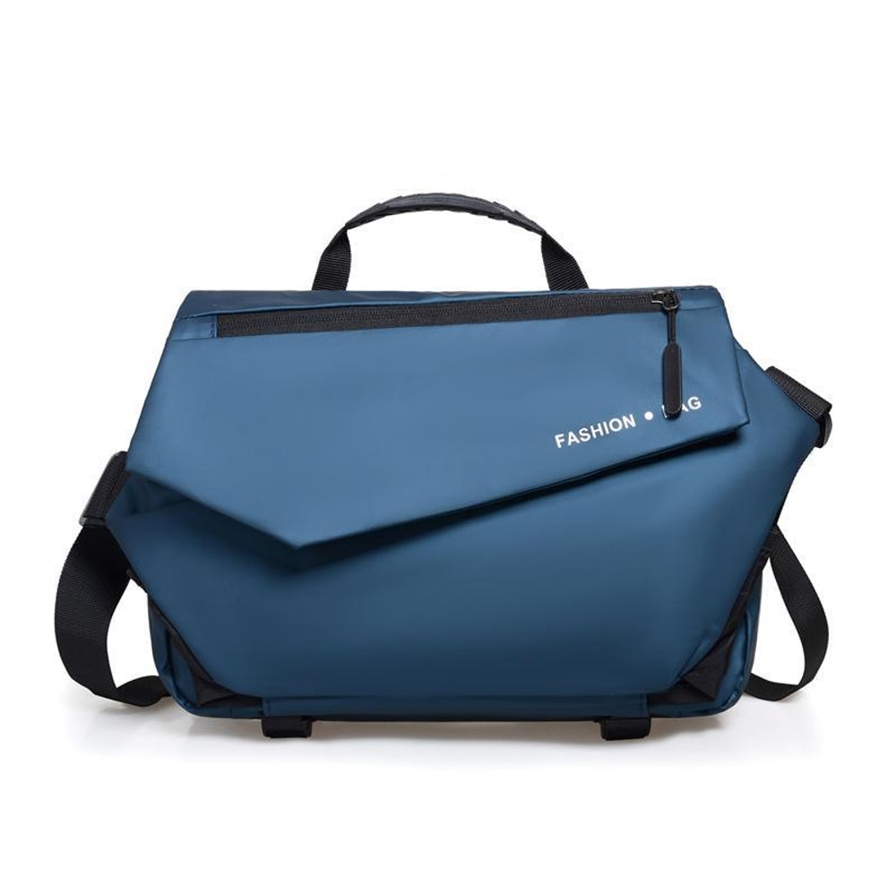 Water Resistant Messenger Bag For Men Large Capacity Crossbody Briefcase With Luggage Strap 11