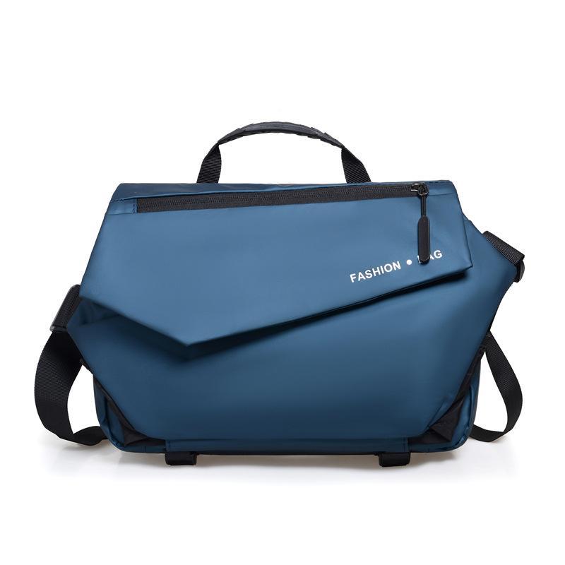 Water Resistant Messenger Bag For Men Large Capacity Crossbody Briefcase With Luggage Strap 11
