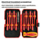 13-Piece Insulated Screwdriver Set with Voltage Tester and High-Voltage Protection for Electricians