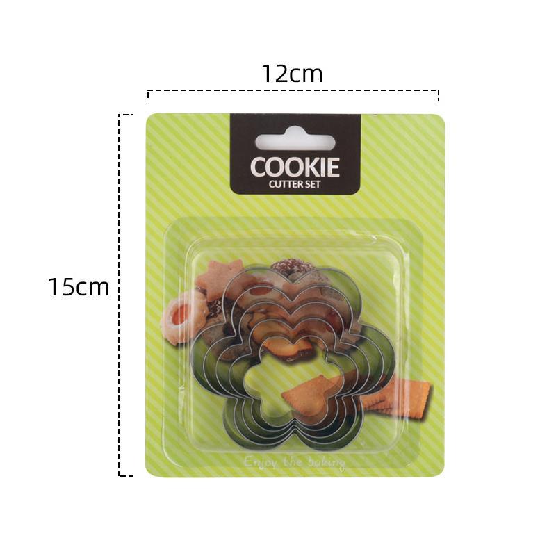 5-Piece Stainless Steel Cookie Cutter Set Flower Shapes for Cookies, Biscuits & Baking Creations