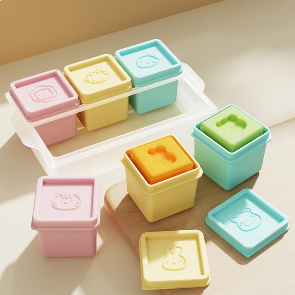 Silicone Baby Food Freezer Tray with Lids 6 x 4oz Baby Food Storage Containers