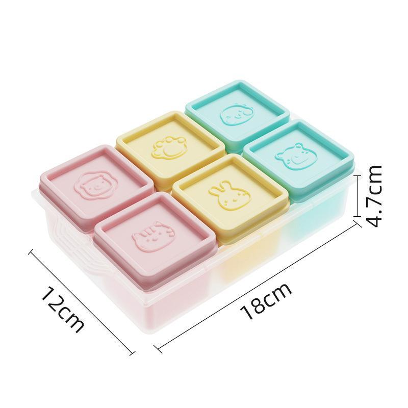 Silicone Baby Food Freezer Tray with Lids 6 x 4oz Baby Food Storage Containers