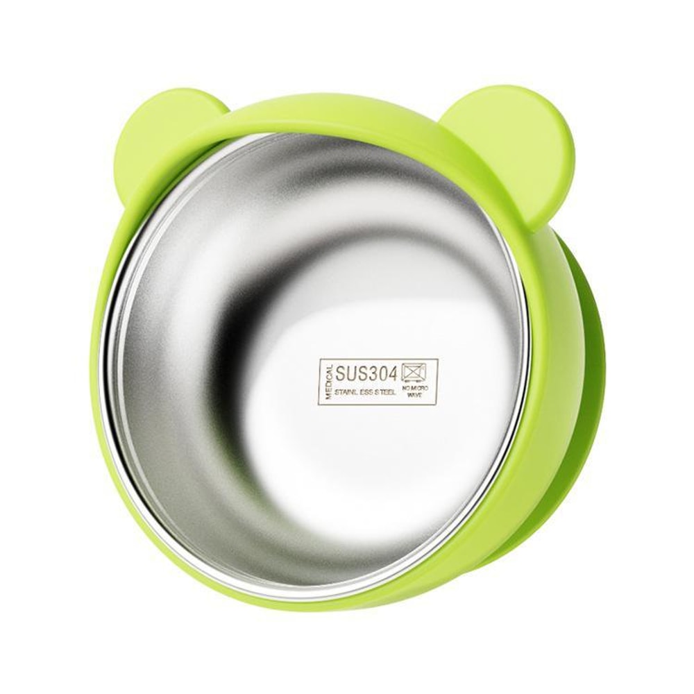 Stainless Steel Suction Baby Bowl For Toddlers Toddler Feeding Bowl With SpillProof Base HeatSafe 8