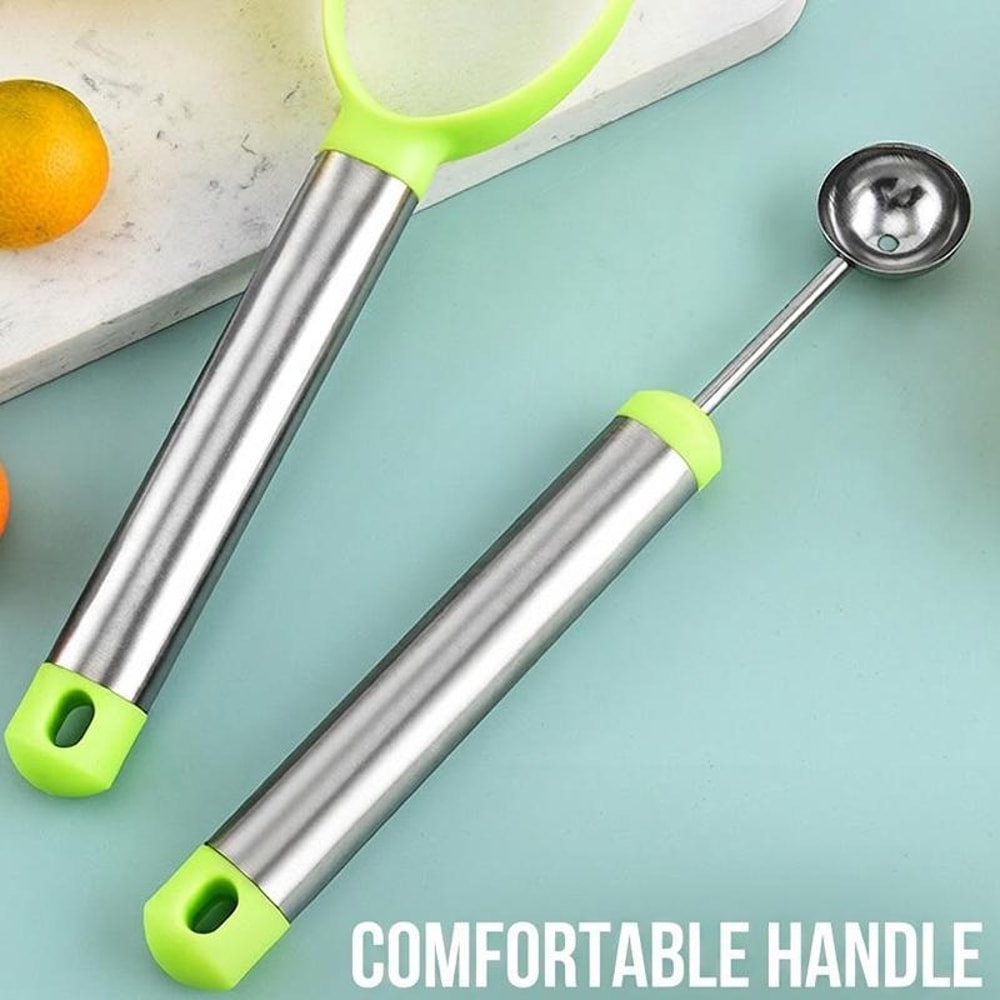 Stainless Steel Fruit Baller Set 3Piece Melon Scooper Fruit Carving Tool Kit 3