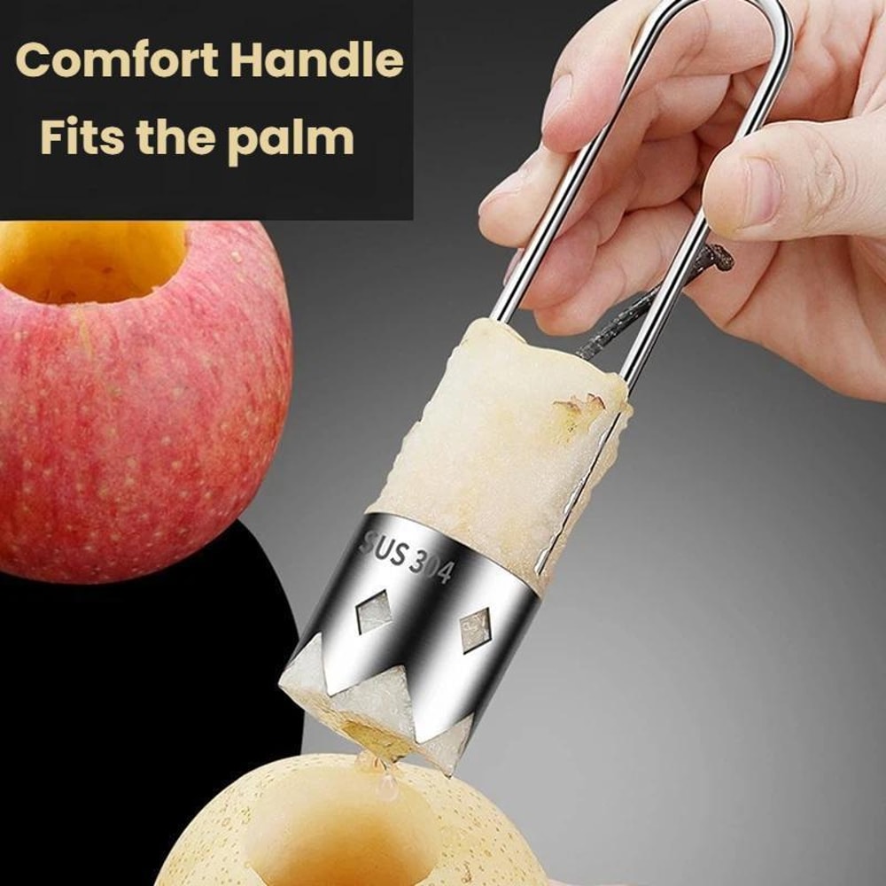 Stainless Steel Fruit Corer Tool for Apples, Peppers & Vegetables