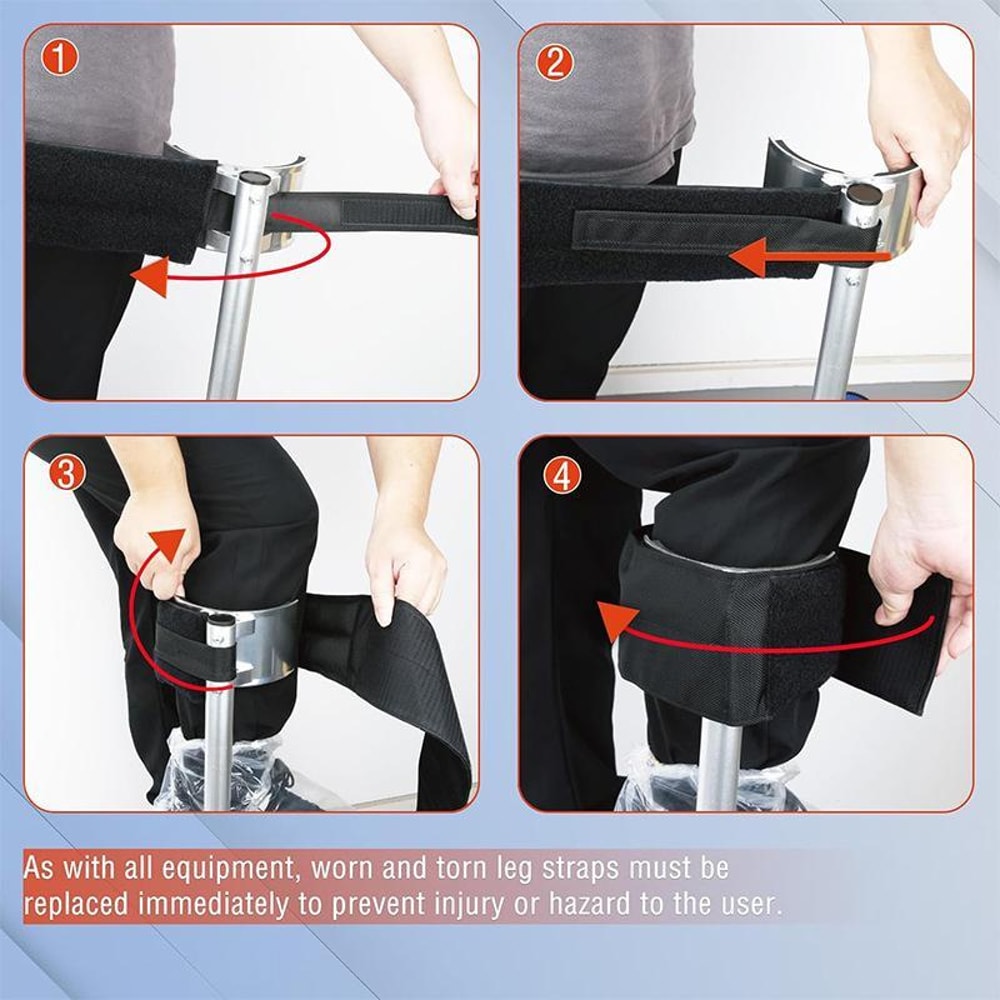 Adjustable Drywall Stilt Straps with Padded Leg Support Belt Set for Secure All-Day Comfort