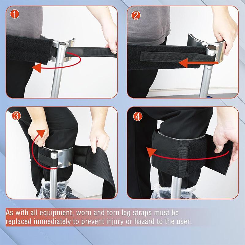 Adjustable Drywall Stilt Straps with Padded Leg Support Belt Set for Secure All-Day Comfort