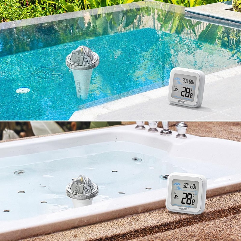 Smart Wireless Floating Pool Thermometer With 360 LCD Display Indoor Temperature Monitor 3