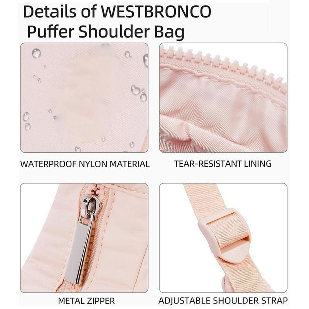 Waterproof Nylon Shoulder Bag For Women With Adjustable Strap 3