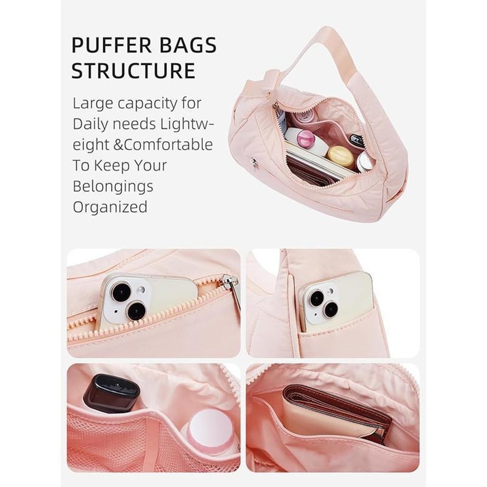 Waterproof Nylon Shoulder Bag For Women With Adjustable Strap 4