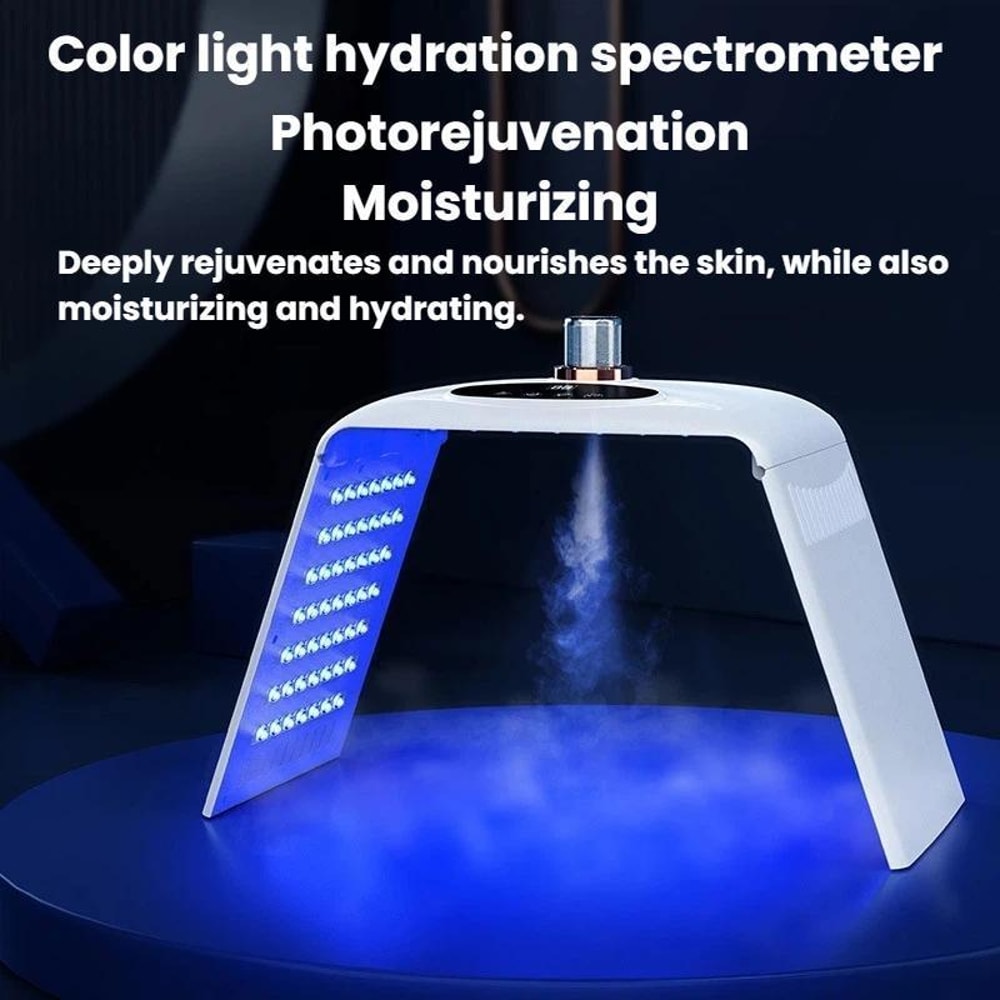 7Color LED Facial Light Therapy Device With Hydrating Nano Mist Spray 2