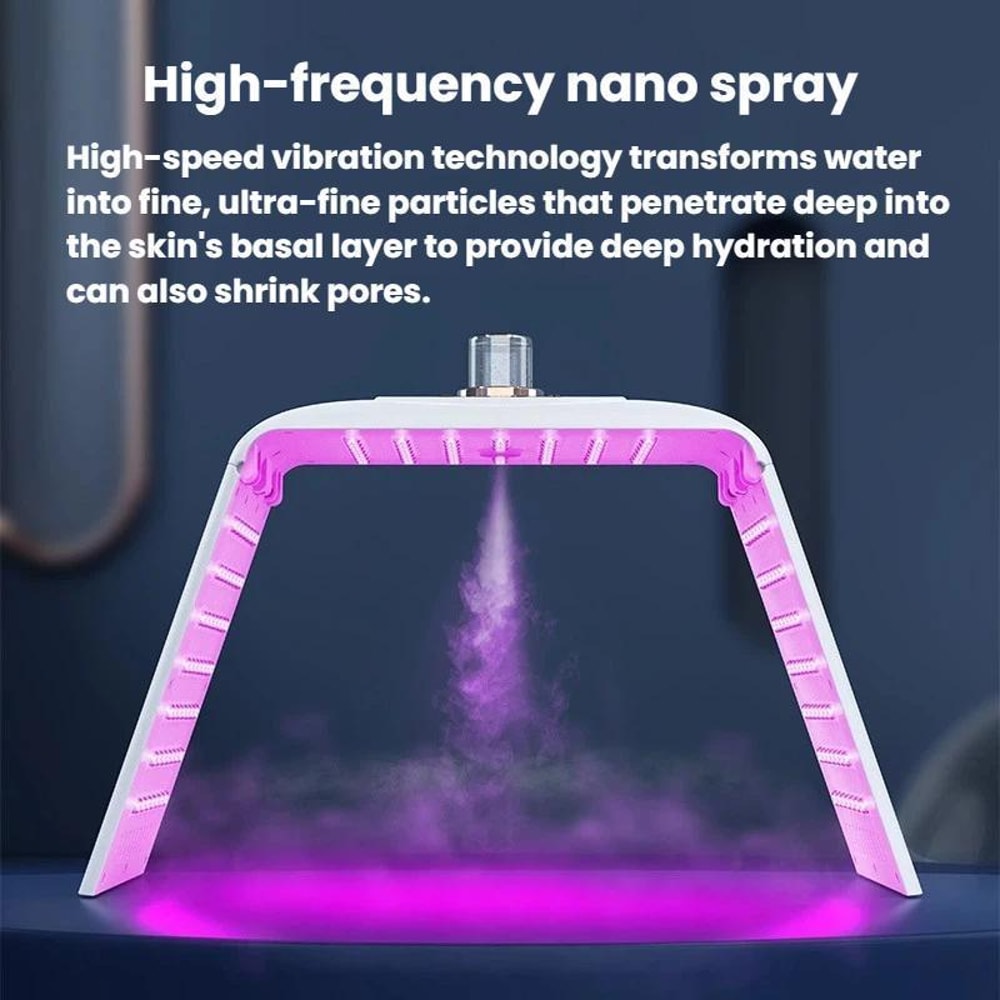 7Color LED Facial Light Therapy Device With Hydrating Nano Mist Spray 3