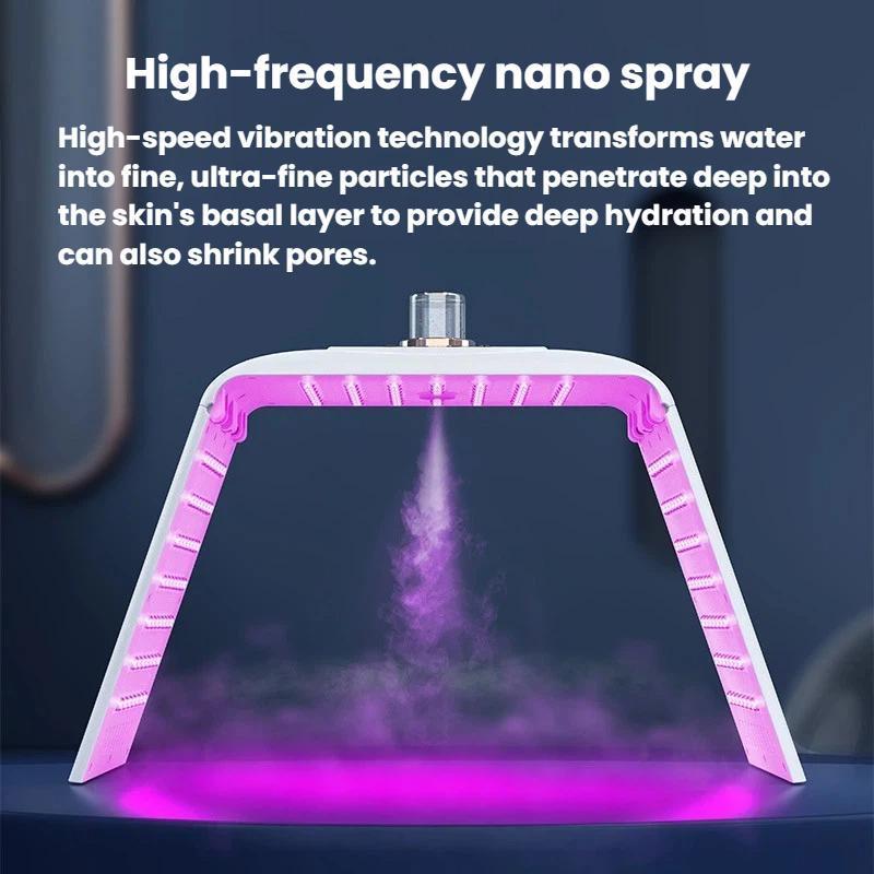 7Color LED Facial Light Therapy Device With Hydrating Nano Mist Spray 3