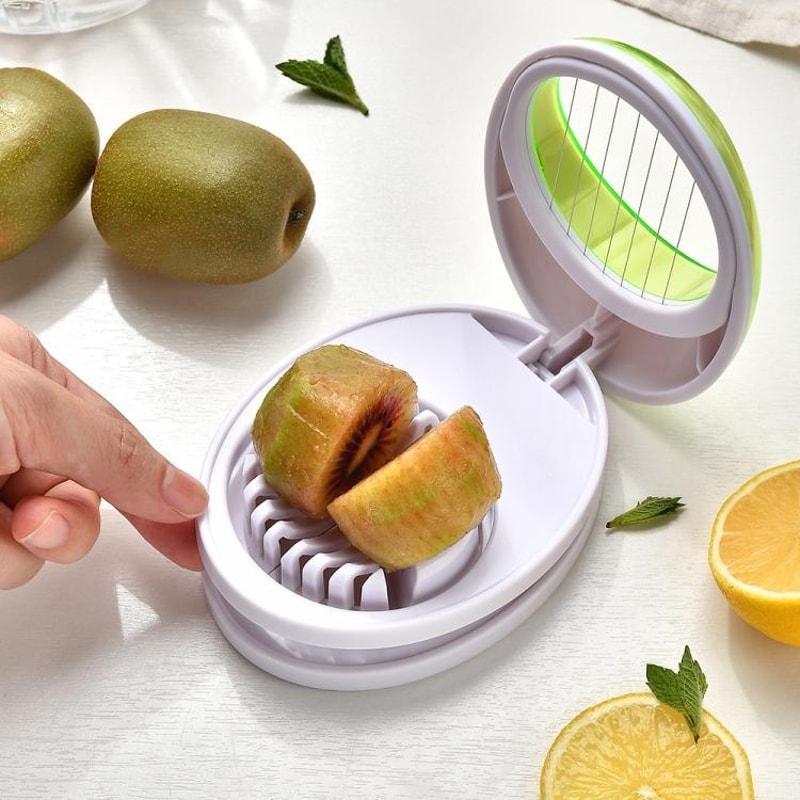3in1 Egg Slicer Soft Fruit Cutter For Strawberries Bananas Mushrooms And More 5