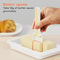 Butter Slice Keeper Box with Measuring Spoon Lid for Precise Portions and Fresh Storage