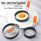 4-Inch Egg Ring Mold Stainless Steel Non-Stick Egg Cooker Ring with Heat-Resistant Handle
