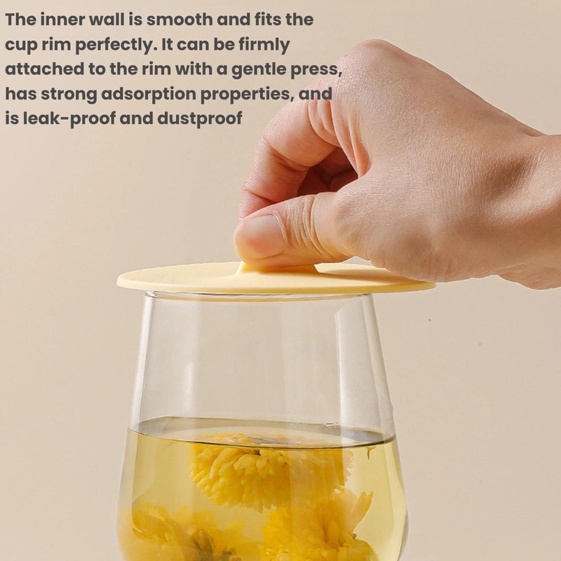 Universal Silicone Cup Lid Set Leak Proof Reusable Food Grade Covers for Cups, Mugs & Bowls
