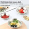 Premium 304 Stainless Steel Sauce Dish 8cm Round Dipping Bowl for Condiments & Serving
