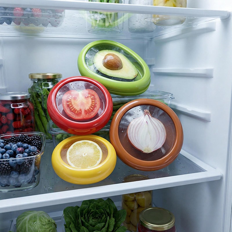Fruit Storage Containers Set 4-Piece Airtight Fruit Storage Containers for Fridge