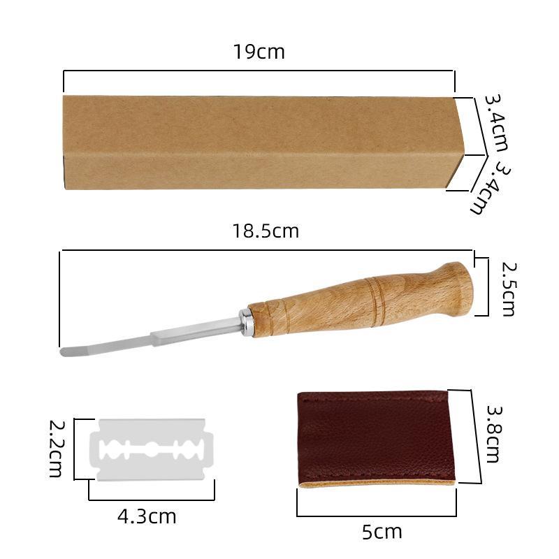 Artisan Bread Lame Scoring Tool Set with 5 Blades, Bread Scoring Knife & Leather Sheath