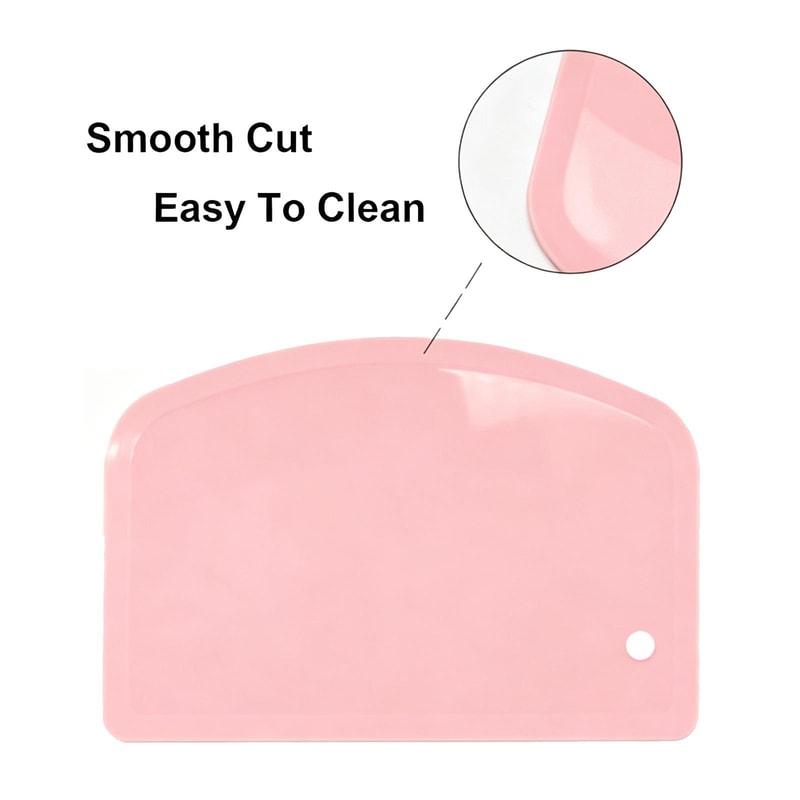 Flexible Plastic Dough Scraper & Baking Spatula for Bread, Pastry and Cake Decorating