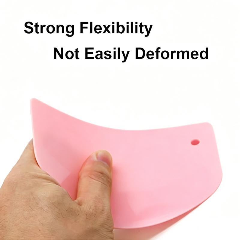 Flexible Plastic Dough Scraper & Baking Spatula for Bread, Pastry and Cake Decorating