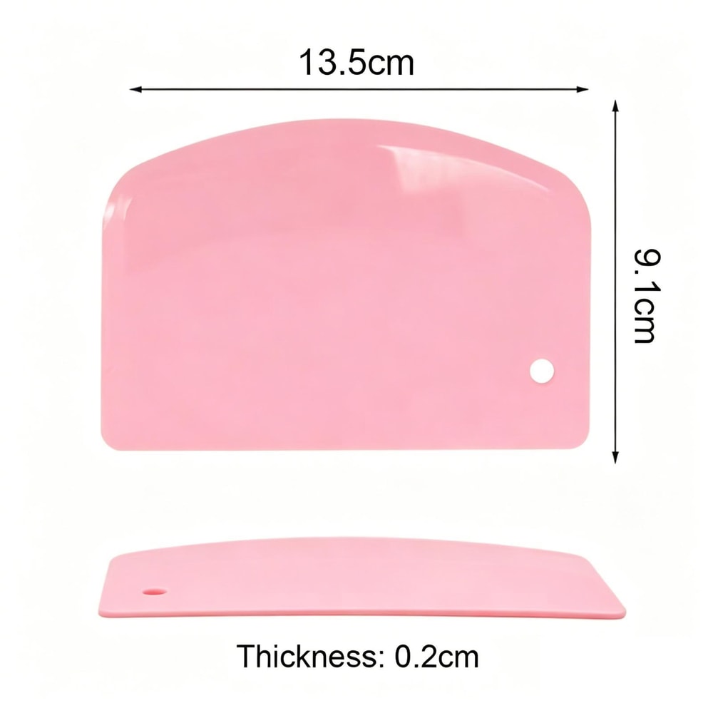 Flexible Plastic Dough Scraper & Baking Spatula for Bread, Pastry and Cake Decorating