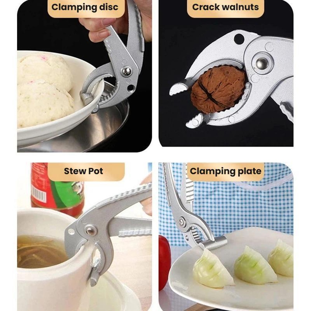 Heat-Resistant Aluminum Alloy Pot Lifter Tongs for Hot Trays, Clay Pots & Serving Dishes