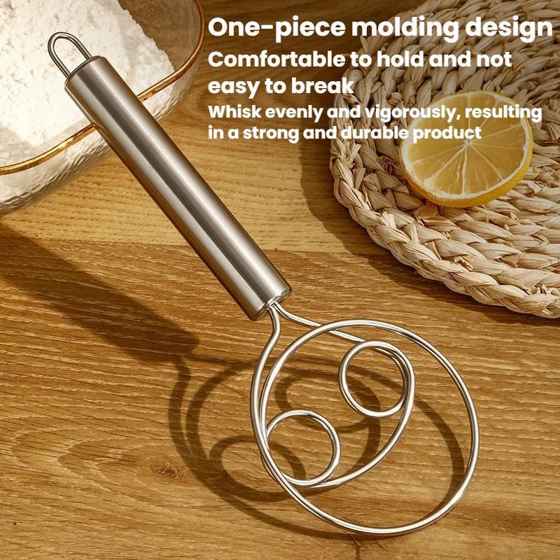 Double Coil Stainless Steel Whisk for Cream, Eggs & Smooth Batter Mixing