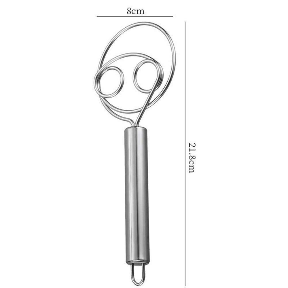 Double Coil Stainless Steel Whisk for Cream, Eggs & Smooth Batter Mixing