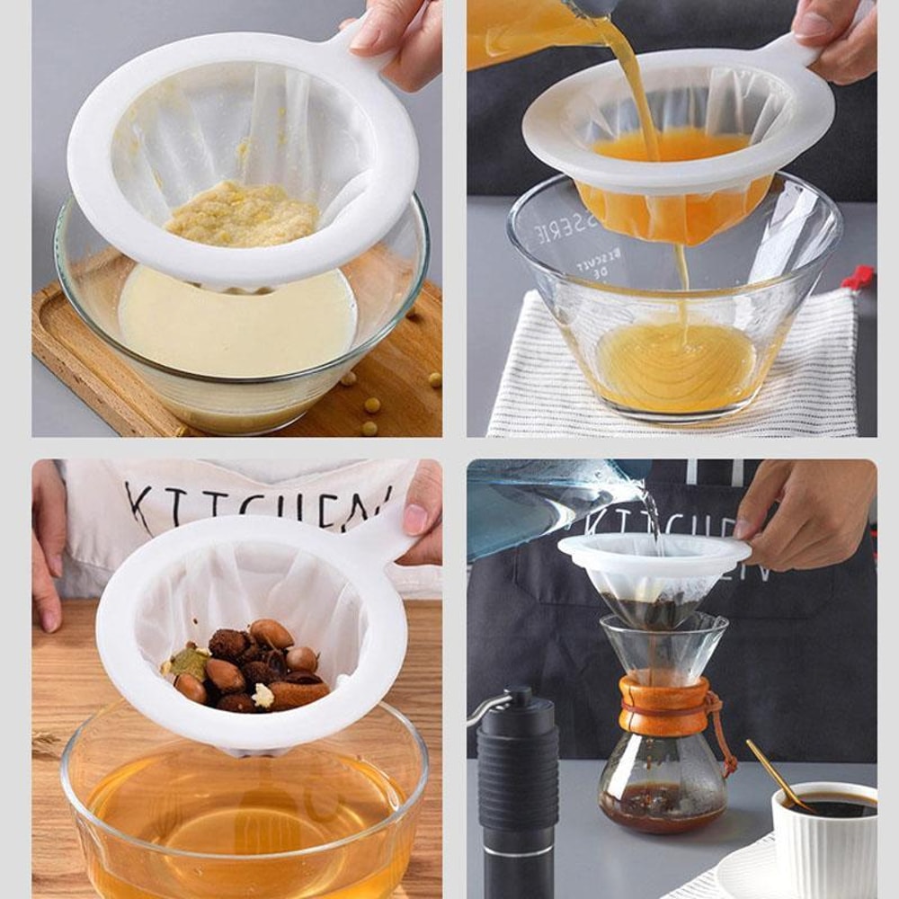 Ultra Fine 100 Mesh Soy Milk Strainer for Juice, Coffee, Honey & Smooth Filtration