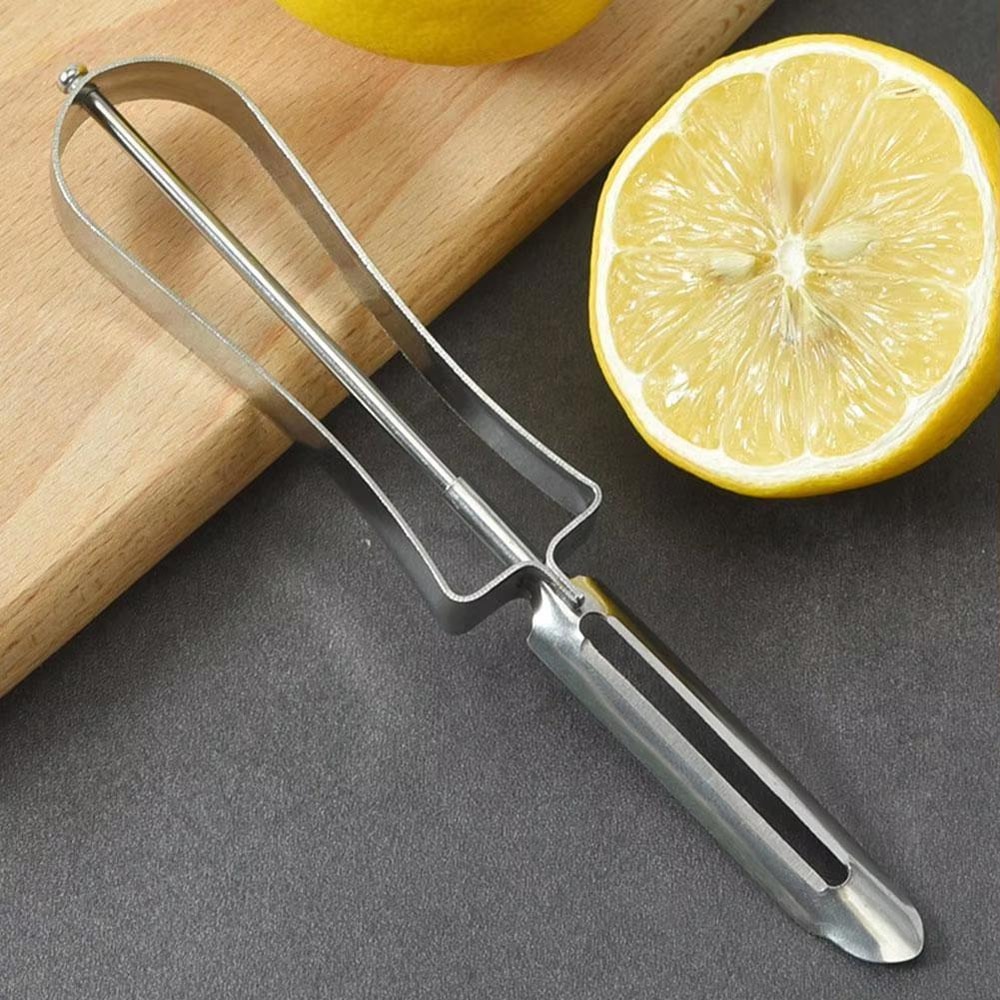 Stainless Steel Vegetable Peeler and Fruit Slicer with Ergonomic Grip