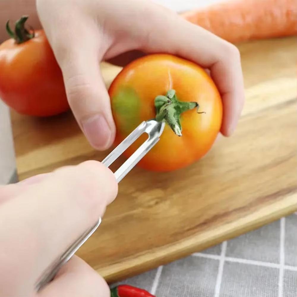 Stainless Steel Vegetable Peeler and Fruit Slicer with Ergonomic Grip