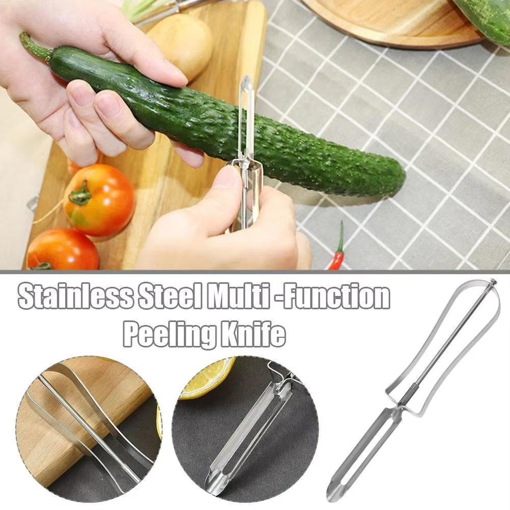Stainless Steel Vegetable Peeler and Fruit Slicer with Ergonomic Grip