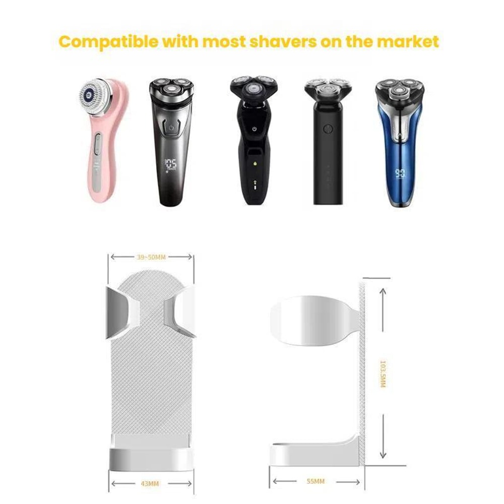 3PCS Adhesive Razor Holder Wall Mount Organizer For Electric Shavers Beauty Tools 5