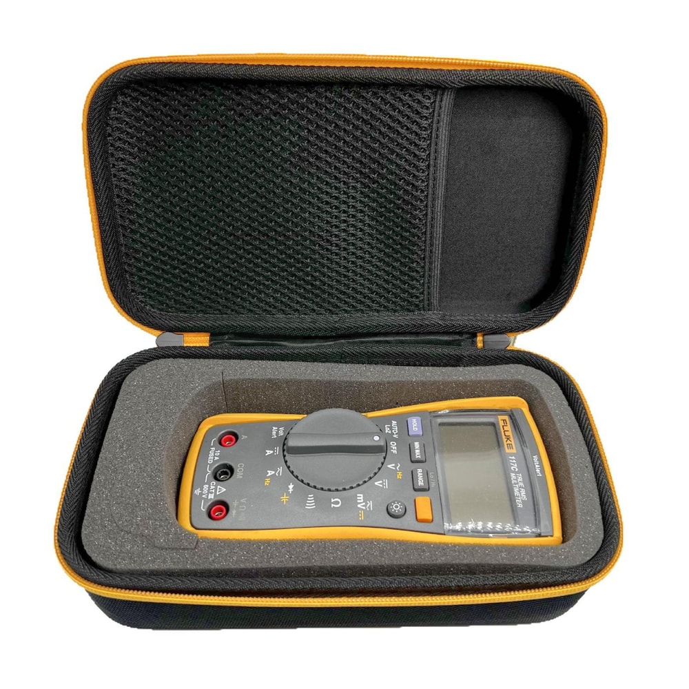 Fluke Multimeter Hard Carrying Case Waterproof EVA Storage Bag with Custom Foam Insert