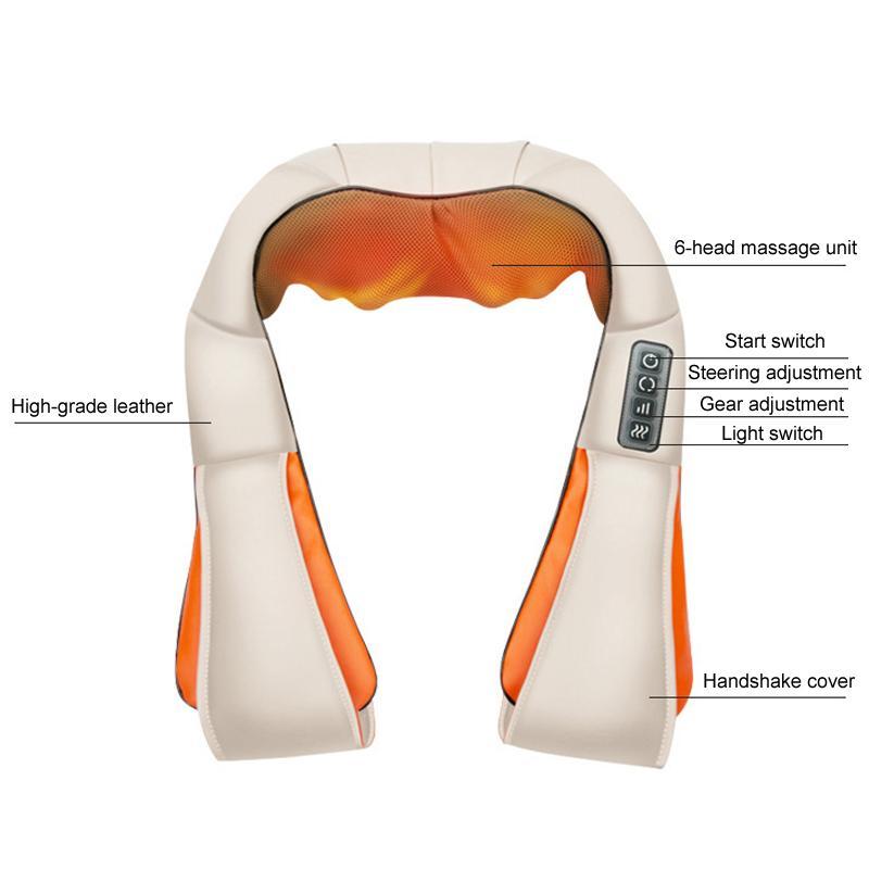Heated Shoulder Neck Massager Shawl With Deep Kneading Massage For Home Car Office 1