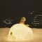 Astronaut Moon Silicone Night Light For Kids Rechargeable Warm LED Nursery Lamp 6
