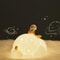 Astronaut Moon Silicone Night Light For Kids Rechargeable Warm LED Nursery Lamp 6