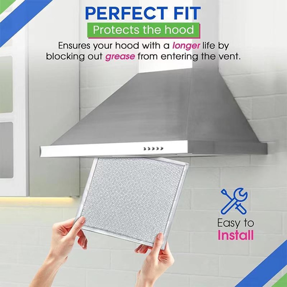 Ventline BCC024600 8x8 Inch Range Hood Filter Replacement 2PCS Aluminum Grease Vent Filters
