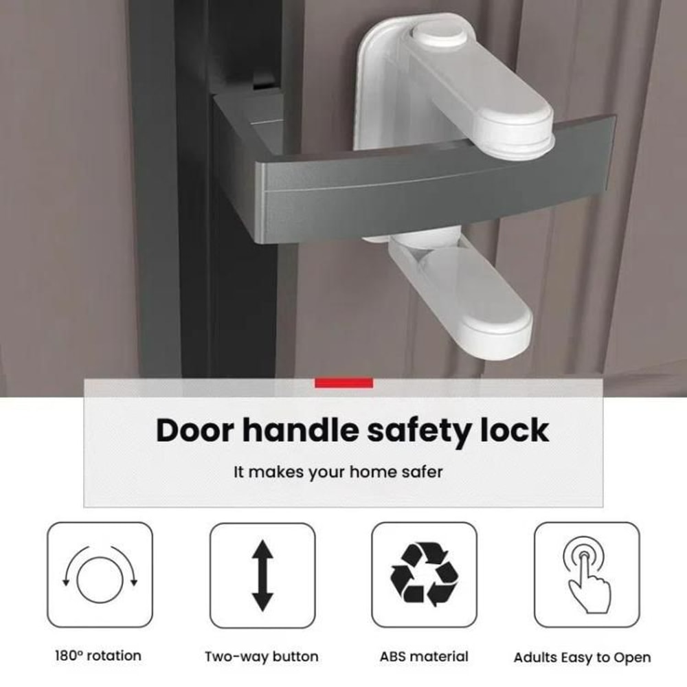 SafeGuard 180 Child Safety Door Lock For Cabinets Drawers PetProof Home Security 4