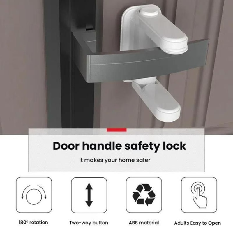 SafeGuard 180 Child Safety Door Lock For Cabinets Drawers PetProof Home Security 4