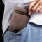 Denim RFID Blocking PopUp Wallet With Magnetic Closure And Slim Metal Card Holder 0