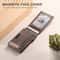 Denim RFID Blocking PopUp Wallet With Magnetic Closure And Slim Metal Card Holder 4