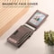 Denim RFID Blocking PopUp Wallet With Magnetic Closure And Slim Metal Card Holder 4