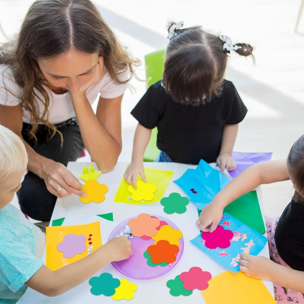 Spring Floral Paper Cutouts Set for Classroom Bulletin Boards, Party Backdrops & DIY Wall Decor