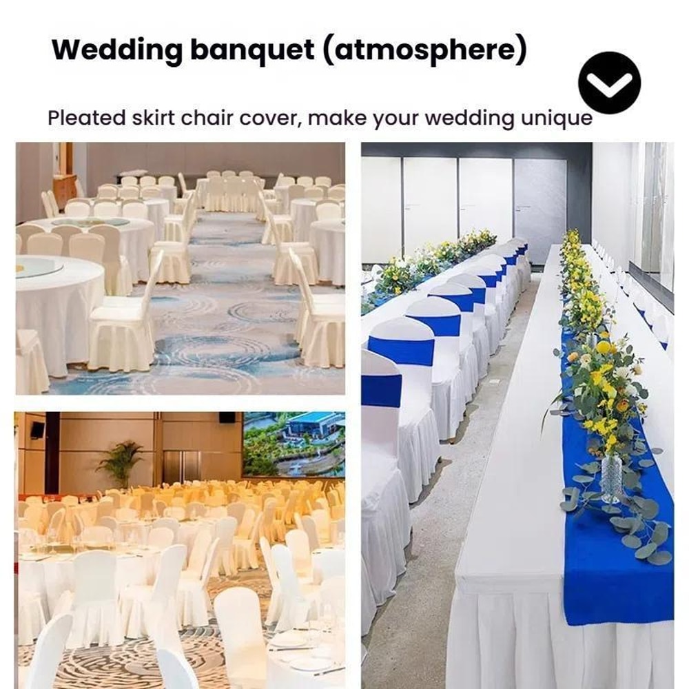 Elegant Stretch Chair Cover For Weddings Banquets Hotel Events Soft Spandex Slipcover 8